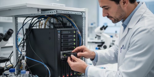Backup local e externo para laboratórios de patologia
