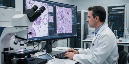 O que é um sistema de gerenciamento de imagens em patologia?