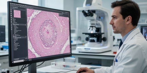 O que é uma imagem gigapixel em patologia digital?