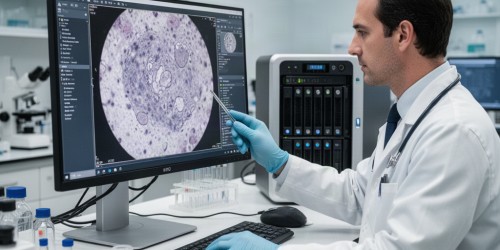 Storage NAS para patologia digital: onde ele entra no fluxo WSI