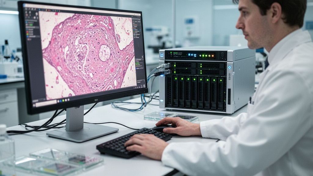 O armazenamento para patologia digital