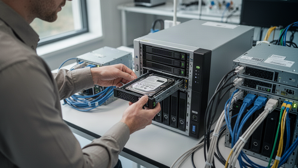 Configuração de discos e volumes