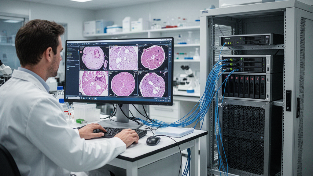Um NAS para o volume da patologia digital