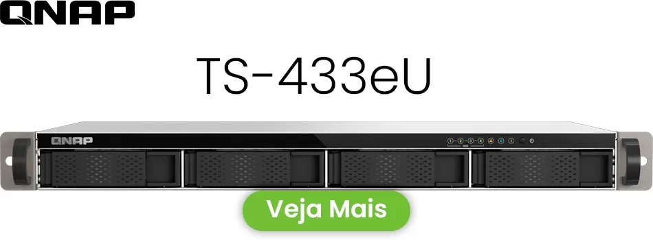 Análise sobre o servidor NAS 4 baias de rack - Review TS-433eU Qnap Storage House