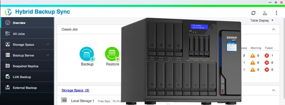 Backup, replicação e integração com virtualização - Review Qnap TVS-h1688X Storage House
