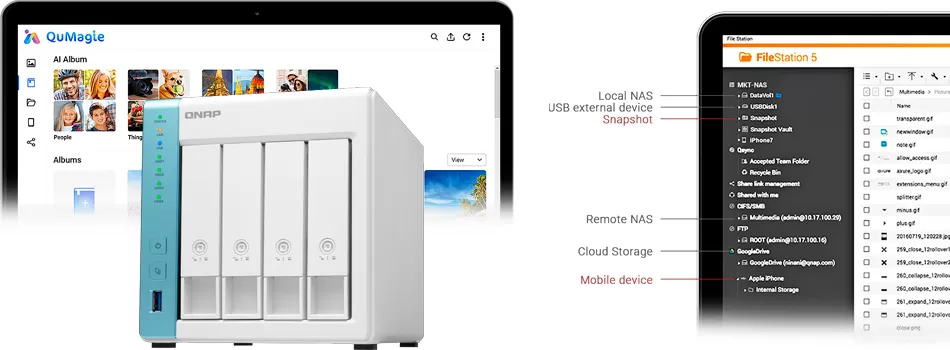 Controle de acesso, permissões e pesquisa rápida - Review Qnap TS-431K Storage House