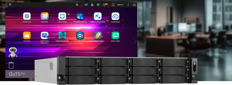Sistema operacional QuTS hero e aplicações empresariais - Review TS-h1277AXU-RP Qnap